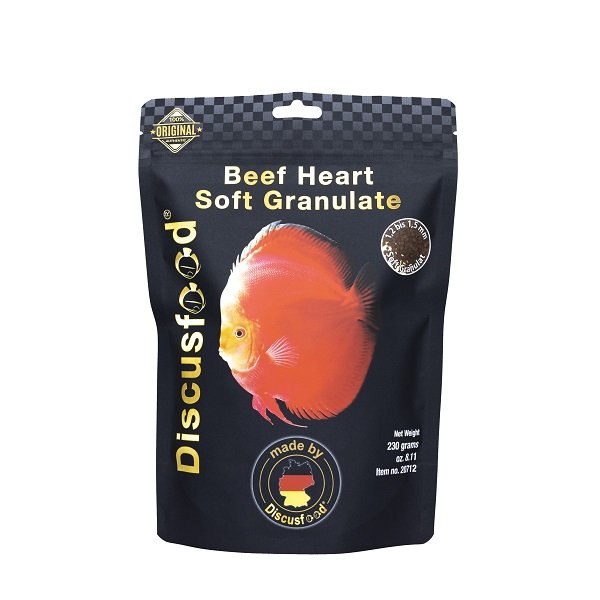 Discusfood- Beef Heart Soft Granulate 1,5 mm-230g bag