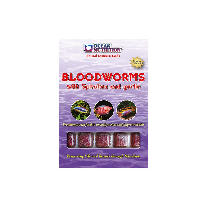 Ocean Nutrition-Bloodworms With Spirulina & Garlic (100g)