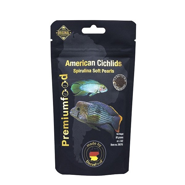 Discusfood-American Cichlid Spirulina Pearls (80g)
